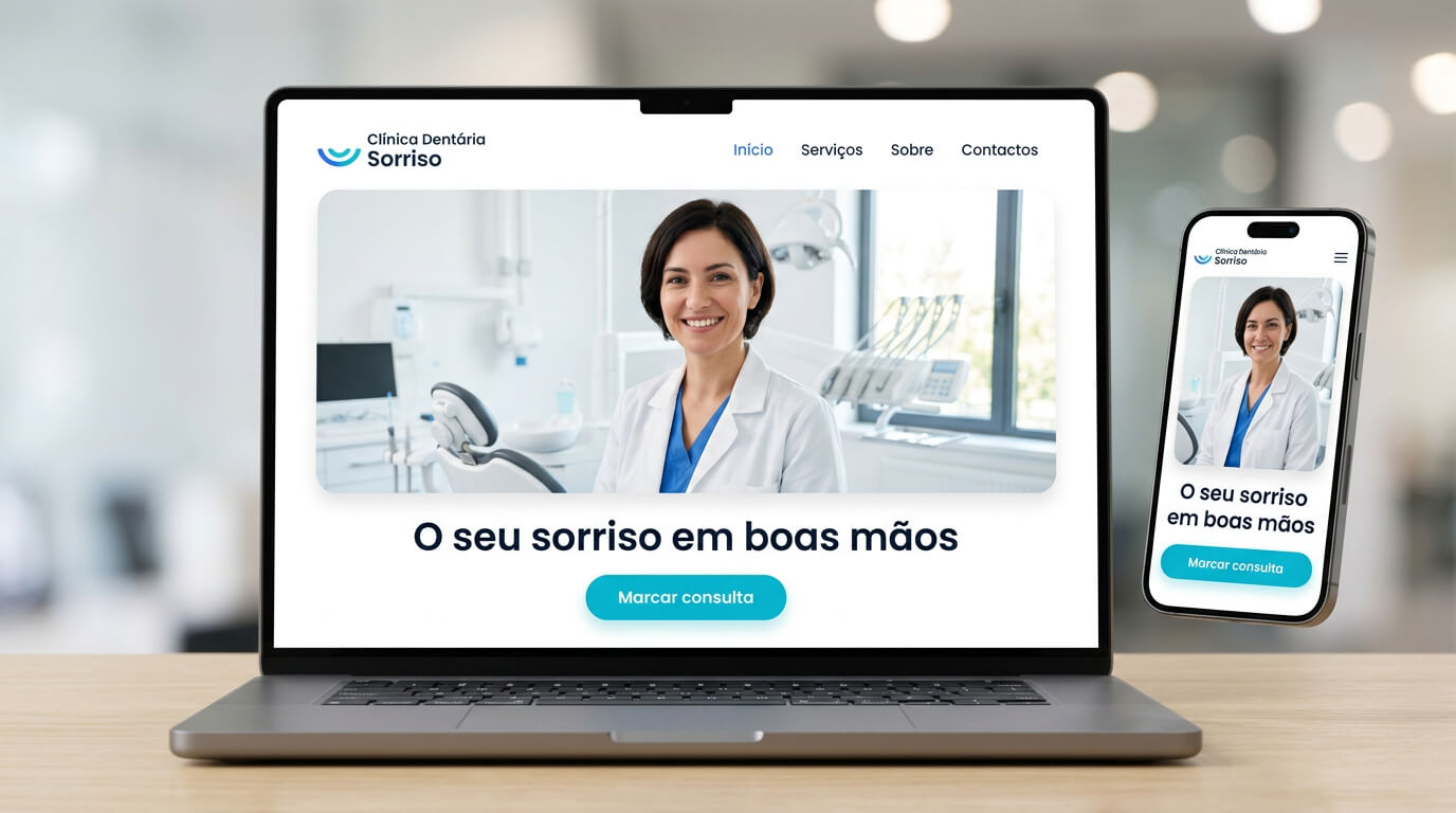 Exemplo de site para Clínicas dentárias