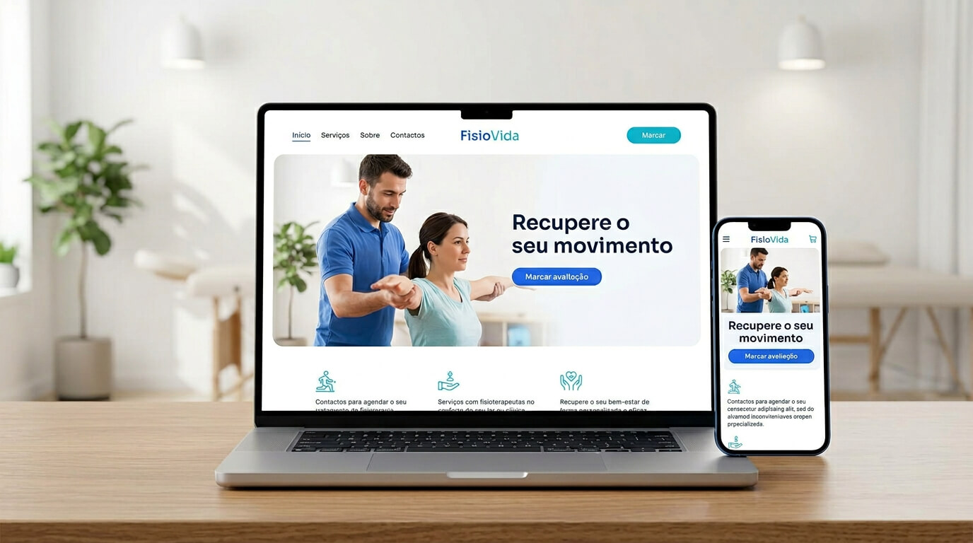 Exemplo de site para Fisioterapia